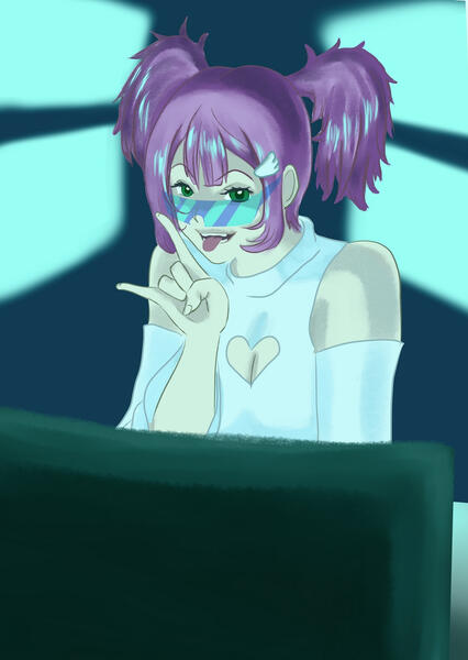 Alt fashion girlie, digital painting